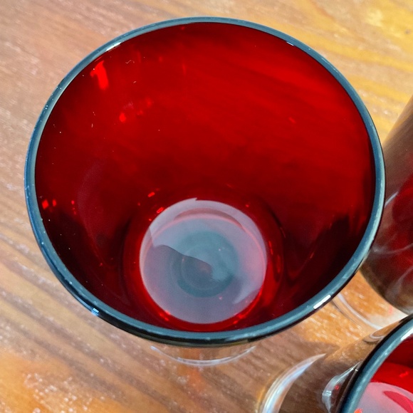 Vintage Luminarc Cavalier Ruby Red 4 oz Glassware 4” - Made in France - Picture 6 of 16